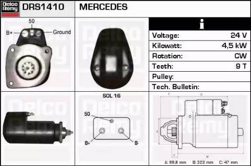 Remy DRS1410 - Стартер autocars.com.ua