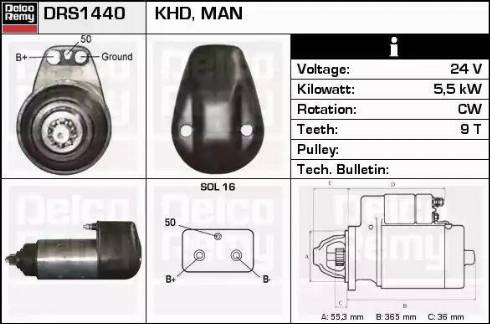 Remy DRS1440 - Стартер autocars.com.ua