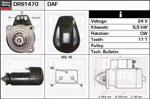 Remy DRS1470 - Стартер autocars.com.ua