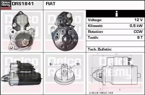 Remy DRS1841 - Стартер autocars.com.ua