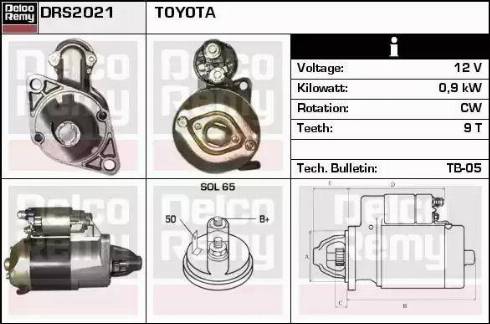 Remy DRS2021 - Стартер autocars.com.ua