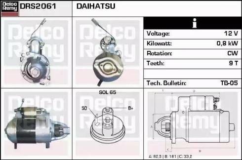 Remy DRS2061 - Стартер autocars.com.ua