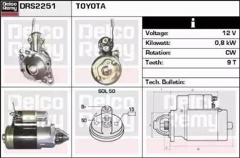 Remy DRS2251 - Стартер autocars.com.ua