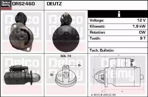 Remy DRS2460 - Стартер avtokuzovplus.com.ua