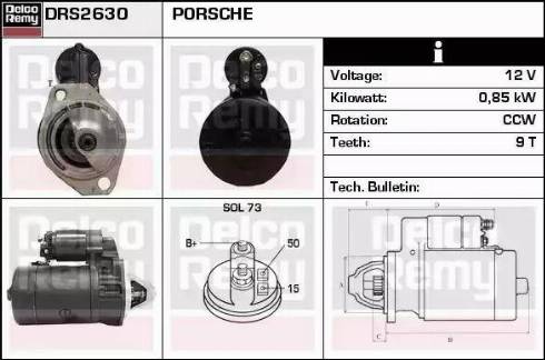 Remy DRS2630 - Стартер autocars.com.ua