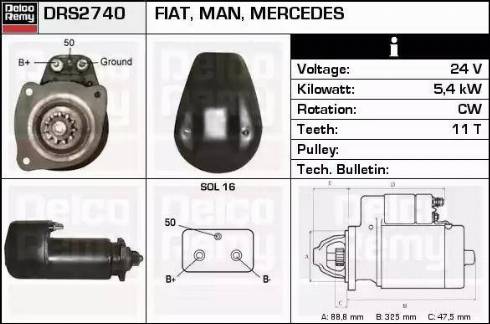 Remy DRS2740 - Стартер autocars.com.ua