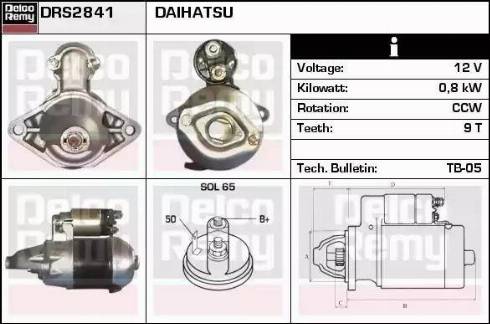 Remy DRS2841 - Стартер autocars.com.ua