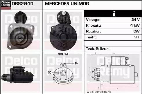 Remy DRS2940 - Стартер autocars.com.ua