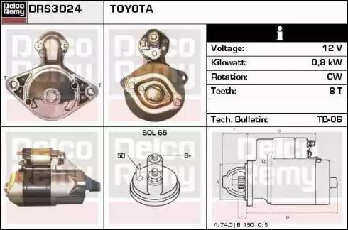 Remy DRS3024 - Стартер autocars.com.ua