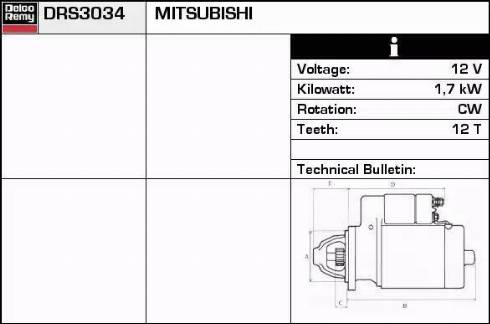 Remy DRS3034 - Стартер autocars.com.ua