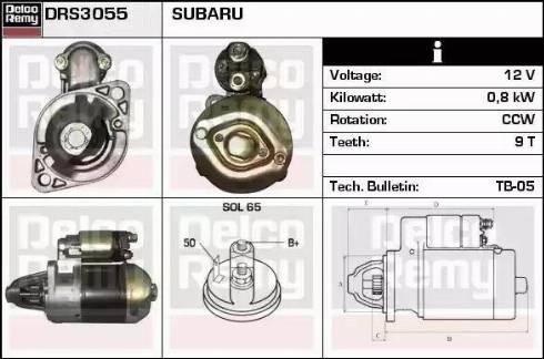 Remy DRS3055 - Стартер autocars.com.ua
