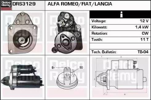 Remy DRS3129 - Стартер autocars.com.ua