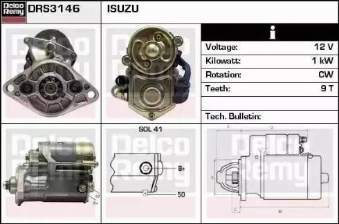 Remy DRS3146 - Стартер autocars.com.ua