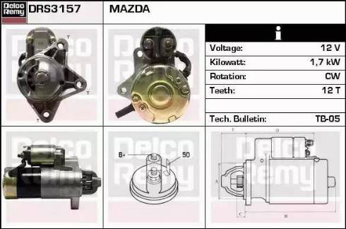 Remy DRS3157 - Стартер autocars.com.ua