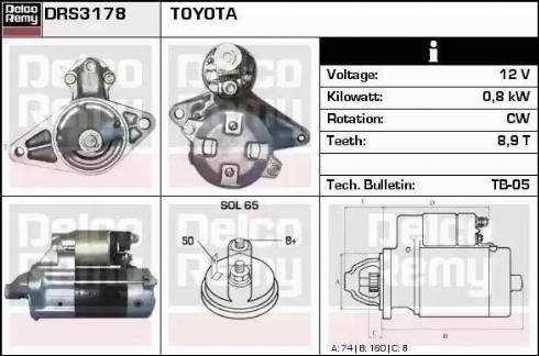 Remy DRS3178 - Стартер autocars.com.ua