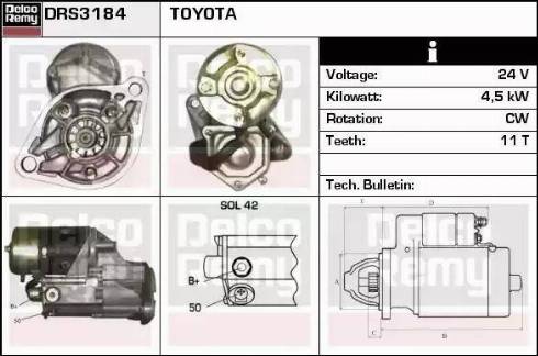 Remy DRS3184 - Стартер autocars.com.ua