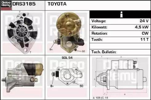 Remy DRS3185 - Стартер autocars.com.ua