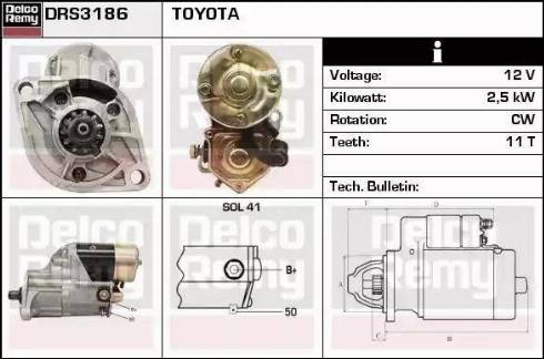 Remy DRS3186 - Стартер autocars.com.ua