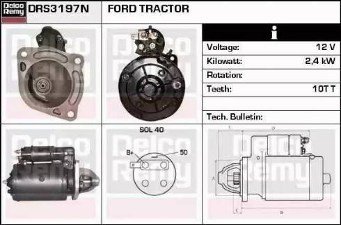 Remy DRS3197N - Стартер autocars.com.ua