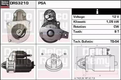 Remy DRS3210 - Стартер autocars.com.ua