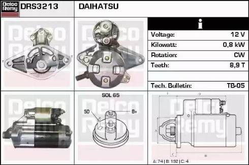 Remy DRS3213 - Стартер autocars.com.ua