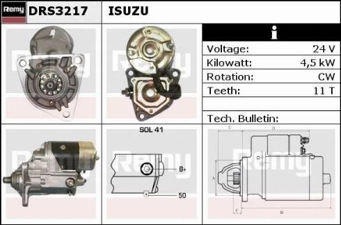 Remy DRS3217N - Стартер autocars.com.ua