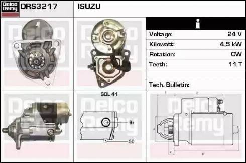 Remy DRS3217 - Стартер autocars.com.ua