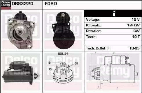 Remy DRS3220 - Стартер autocars.com.ua