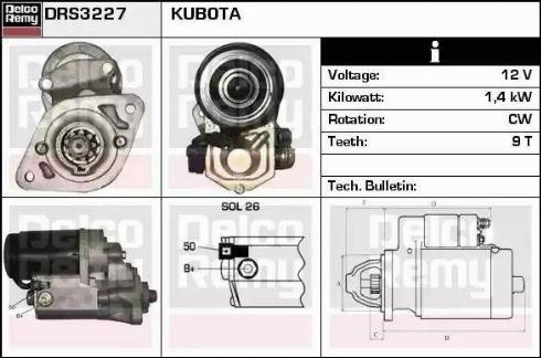 Remy DRS3227 - Стартер autocars.com.ua