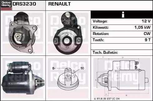 Remy DRS3230 - Стартер avtokuzovplus.com.ua