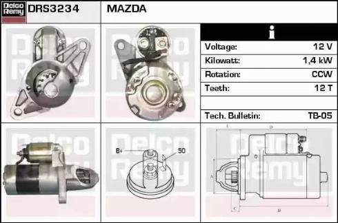 Remy DRS3234 - Стартер autocars.com.ua