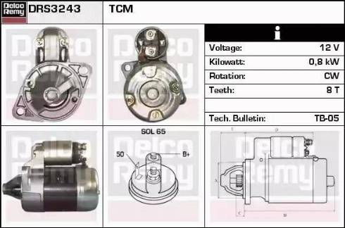 Remy DRS3243 - Стартер autocars.com.ua
