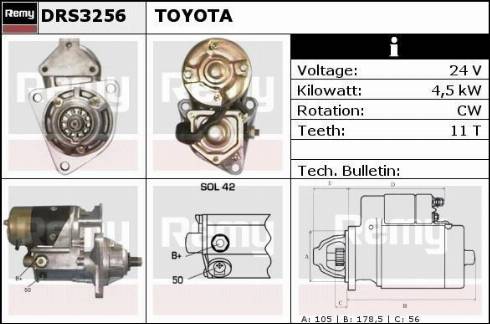 Remy DRS3256 - Стартер autocars.com.ua