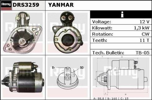 Remy DRS3259 - Стартер autocars.com.ua