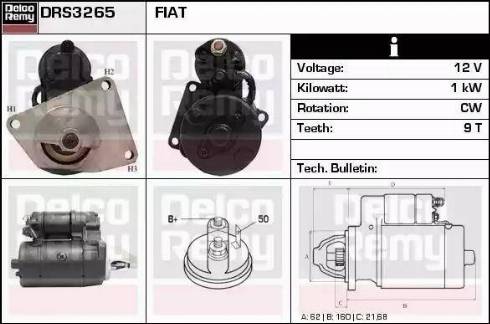 Remy DRS3265 - Стартер autocars.com.ua