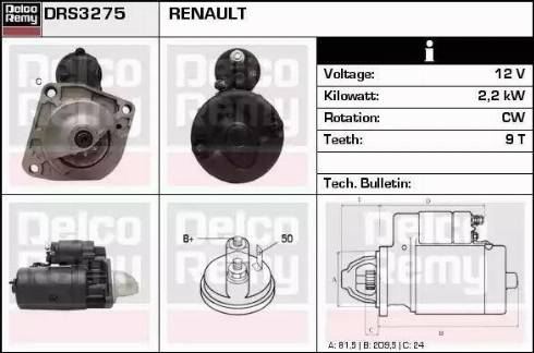 Remy DRS3275 - Стартер autocars.com.ua