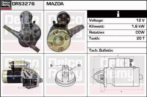 Remy DRS3276 - Стартер autocars.com.ua