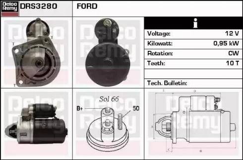 Remy DRS3280 - Стартер autocars.com.ua