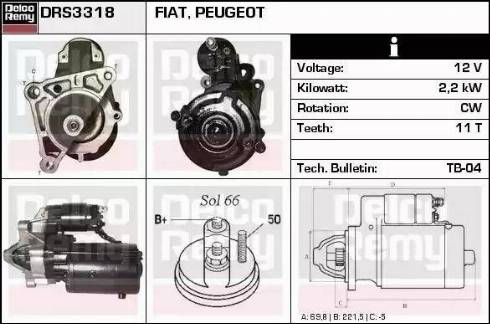 Remy DRS3318 - Стартер autocars.com.ua