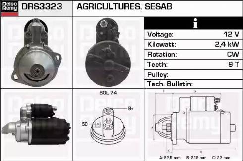 Remy DRS3323 - Стартер autocars.com.ua