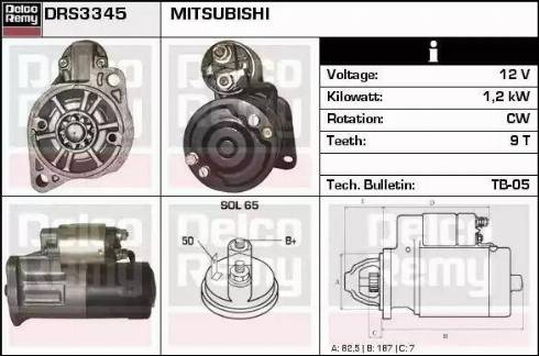 Remy DRS3345 - Стартер avtokuzovplus.com.ua
