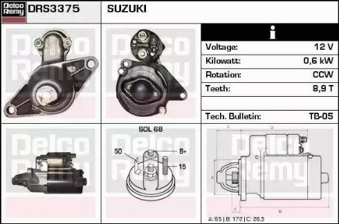 Remy DRS3375 - Стартер autocars.com.ua