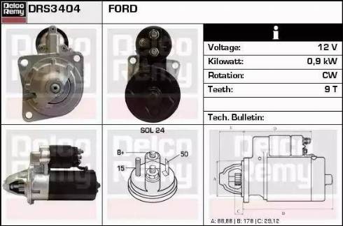 Remy DRS3404 - Стартер autocars.com.ua