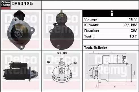 Remy DRS3425 - Стартер autocars.com.ua