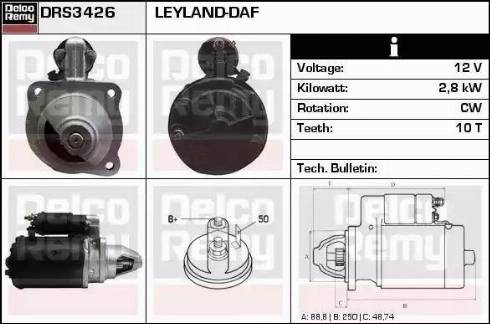 Remy DRS3426 - Стартер autocars.com.ua