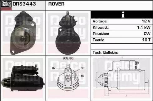 Remy DRS3443 - Стартер autocars.com.ua