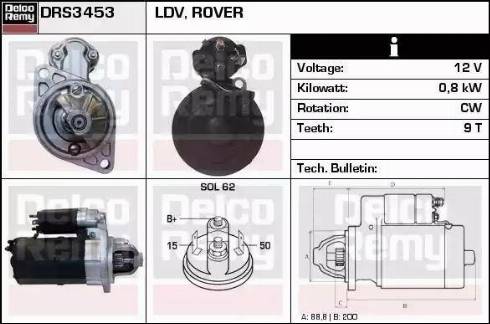 Remy DRS3453 - Стартер autocars.com.ua