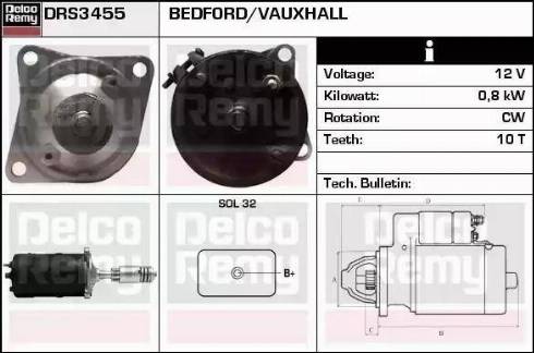 Remy DRS3455 - Стартер autocars.com.ua