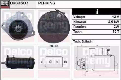 Remy DRS3507 - Стартер autocars.com.ua