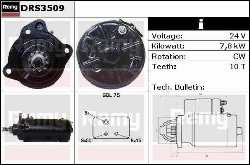 Remy DRS3509 - Стартер autodnr.net